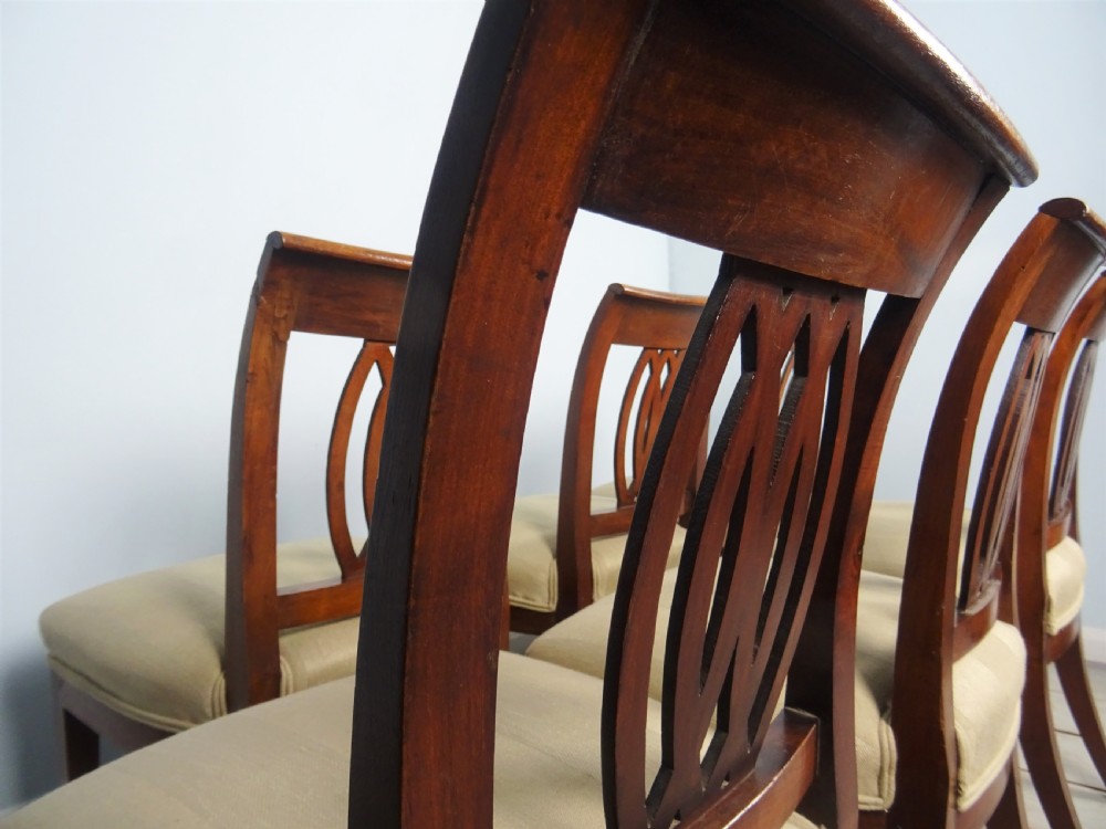 Set of 6 Directoire Walnut Italian Chairs View V