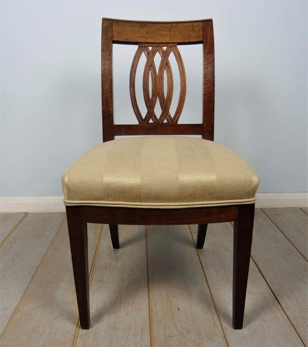 Set of 6 Directoire Walnut Italian Chairs View VI