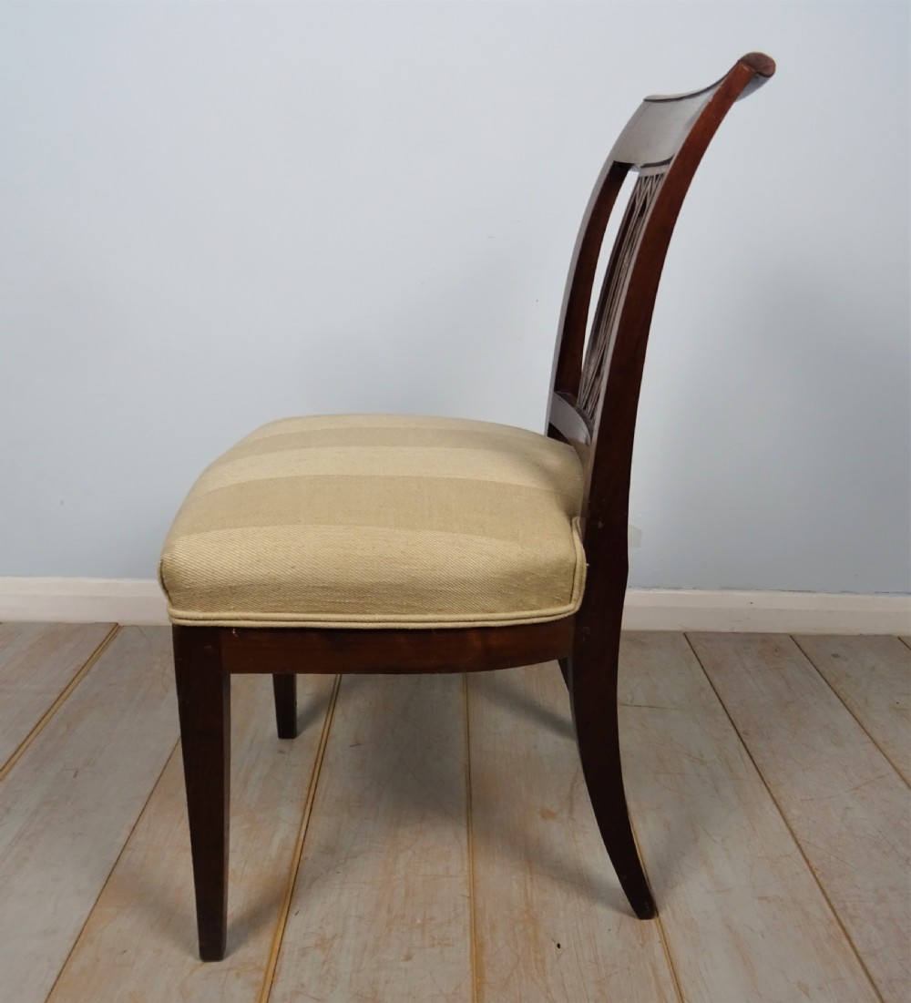 Set of 6 Directoire Walnut Italian Chairs View X