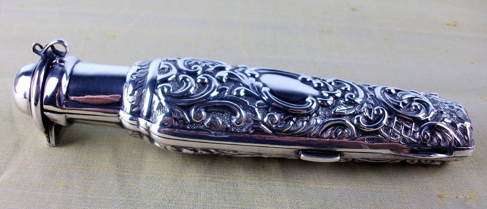 Rare Victorian Silver Gilt Scent-Perfume Bottle View XVIII