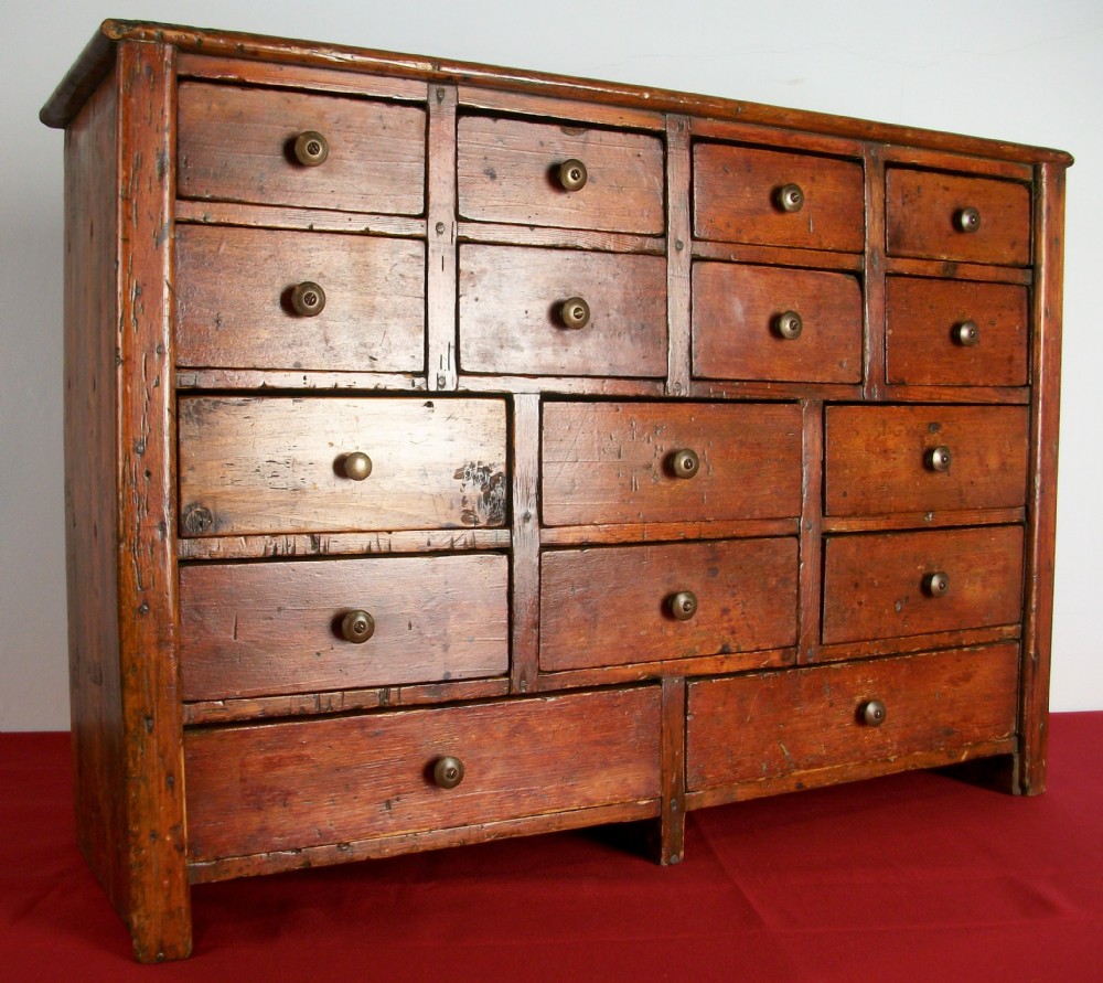 A Collector's cabinet of 16 Drawers (dated 1910) View VII