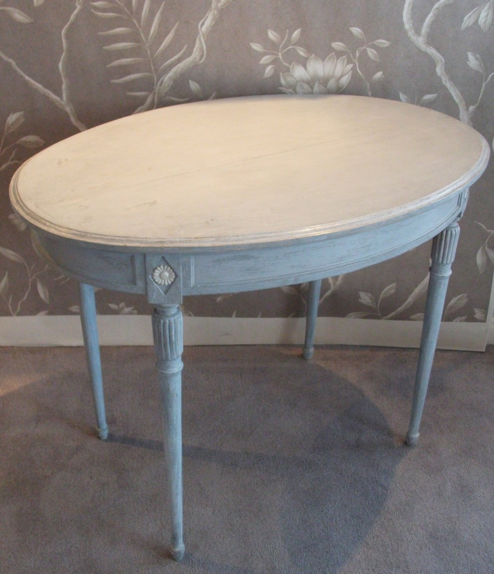 French Oval Painted Occasional Table View IV
