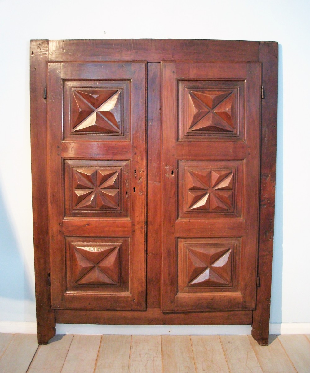 17th Century Italian Diamond Point Doors