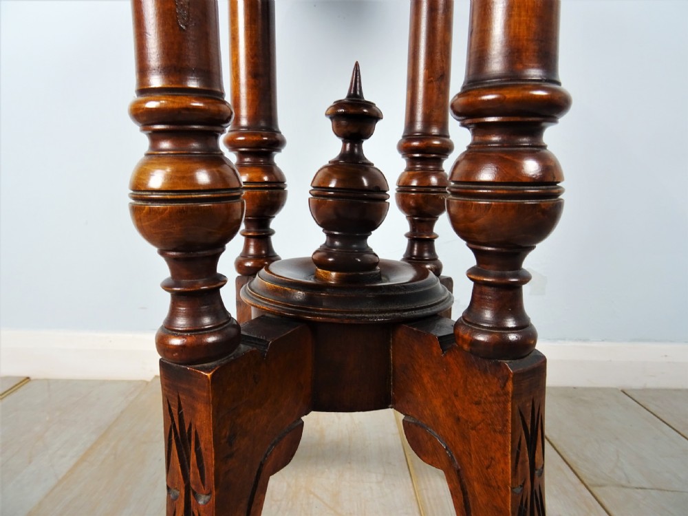 Inlaid Oval Walnut Occasional Side Table View XII