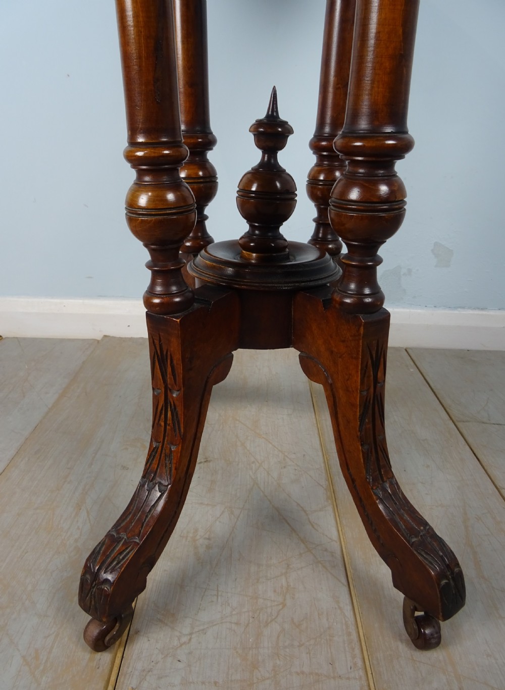Inlaid Oval Walnut Occasional Side Table View XIV