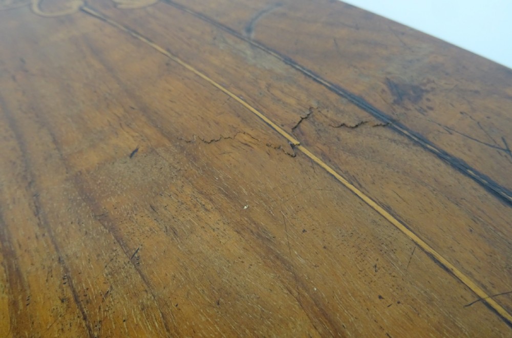 Inlaid Oval Walnut Occasional Side Table View XVI