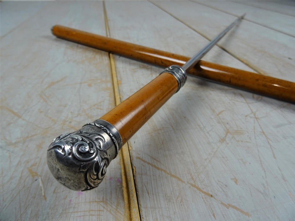 A Fine Quality 19th C Walking Stick Sword Stick