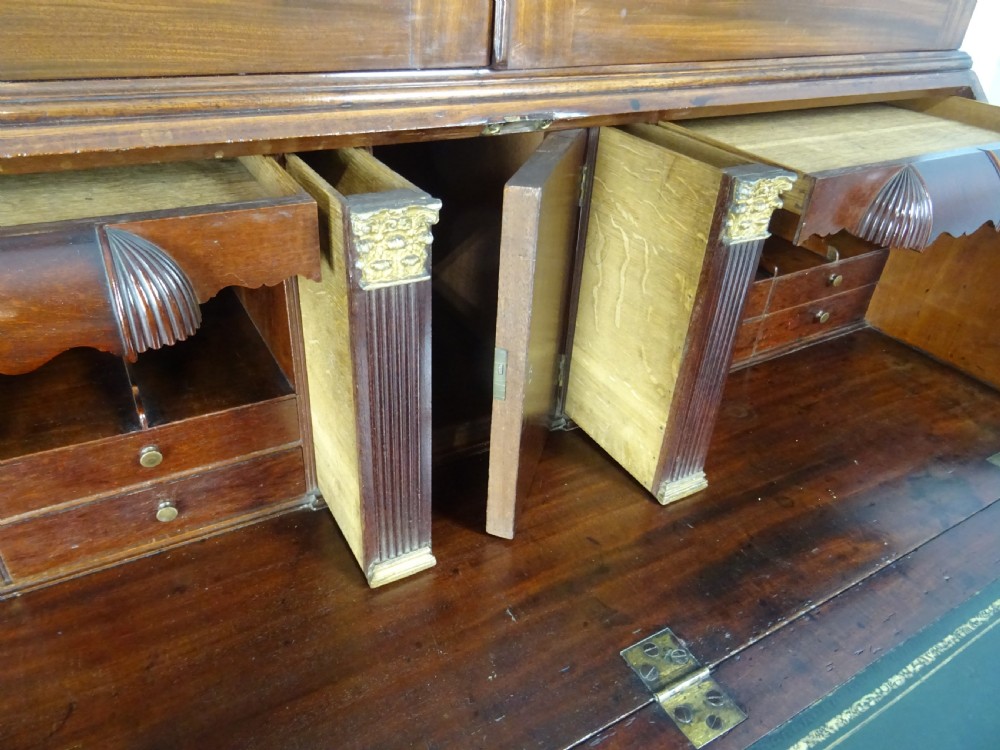 18th Century Georgian Mahogany Bureau Bookcase View II