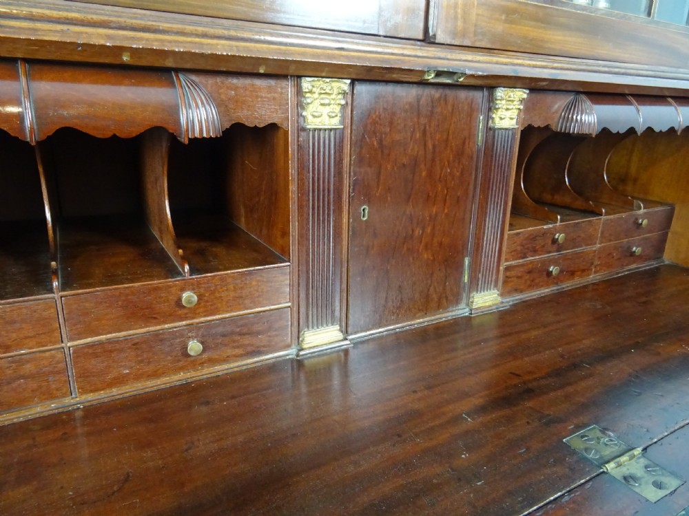 18th Century Georgian Mahogany Bureau Bookcase View IV