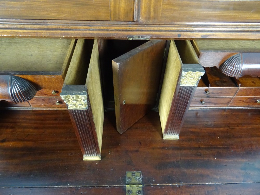 18th Century Georgian Mahogany Bureau Bookcase View VII