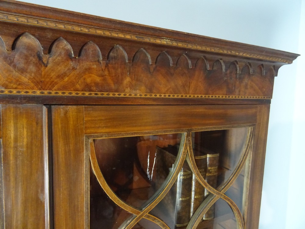 18th Century Georgian Mahogany Bureau Bookcase View XIII