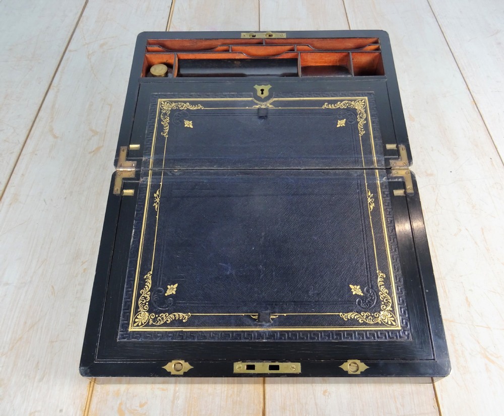 Victorian Campaign Brass Bound Coromandel Writing Slope View II