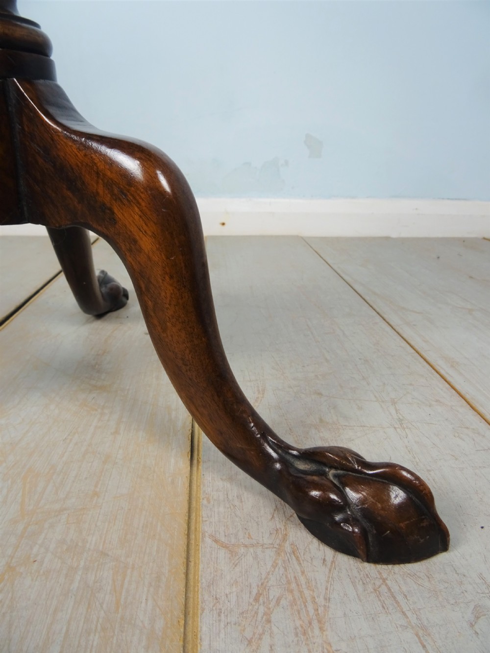 19th Century Mahogany Pie Crust Tilt Top Tripod Occasional Table View III