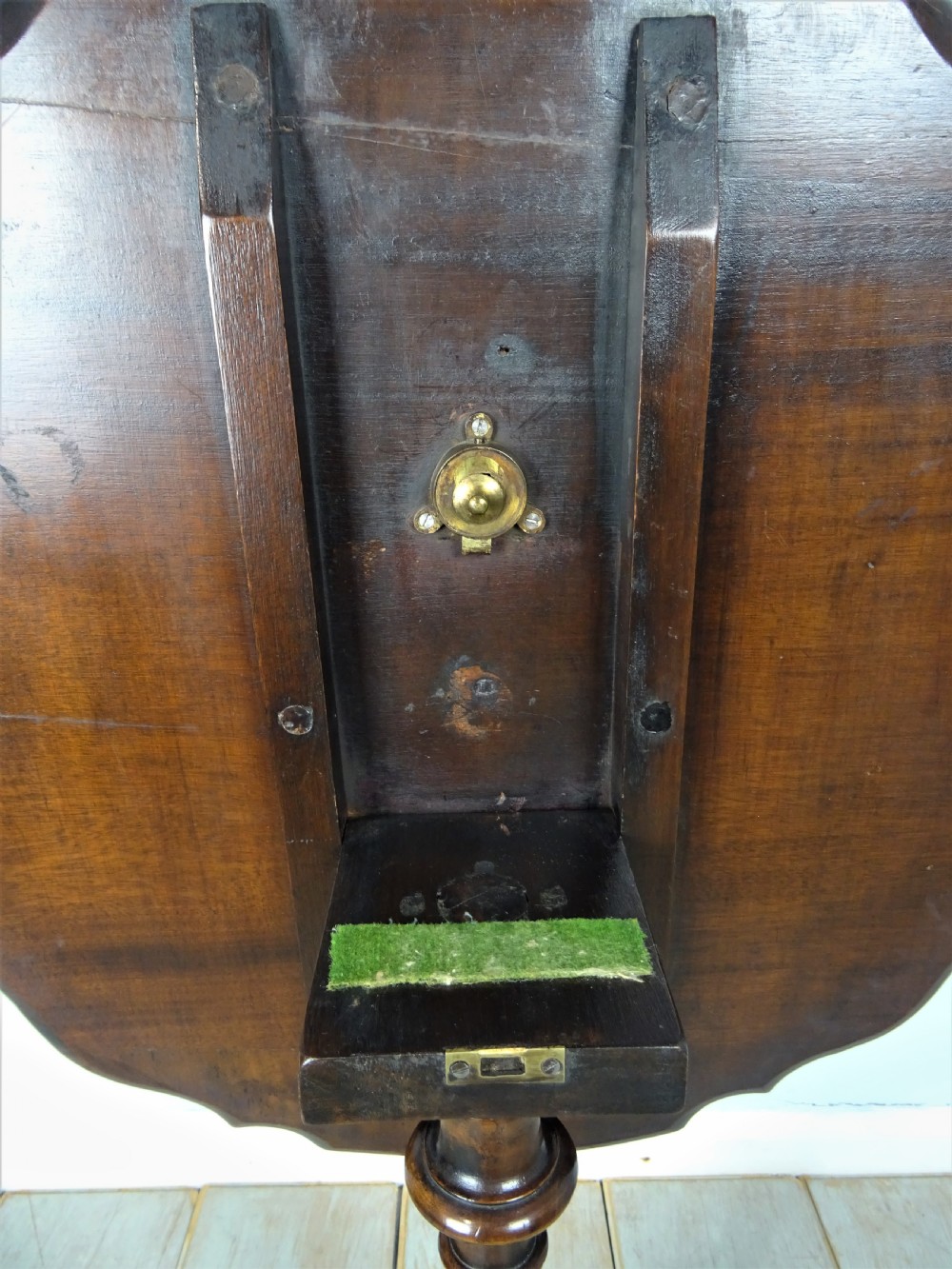 19th Century Mahogany Pie Crust Tilt Top Tripod Occasional Table View VII