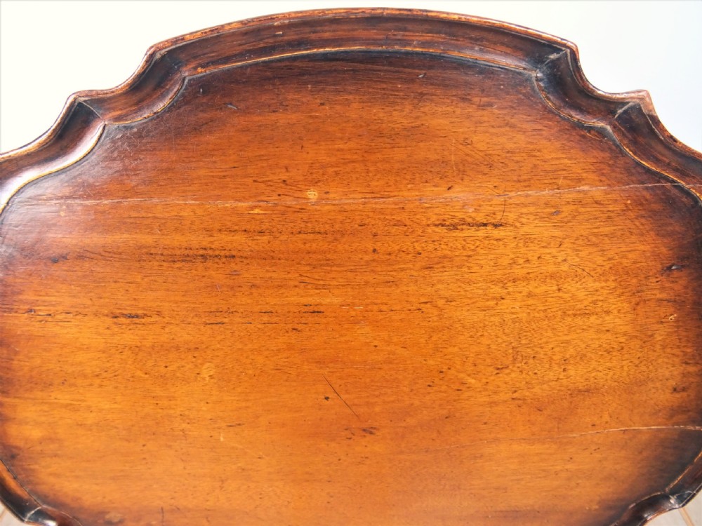 19th Century Mahogany Pie Crust Tilt Top Tripod Occasional Table View VIII