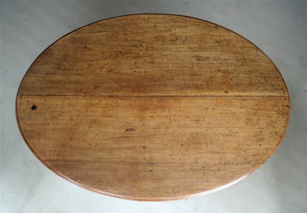 19th C Walnut Oval Dining Table View V