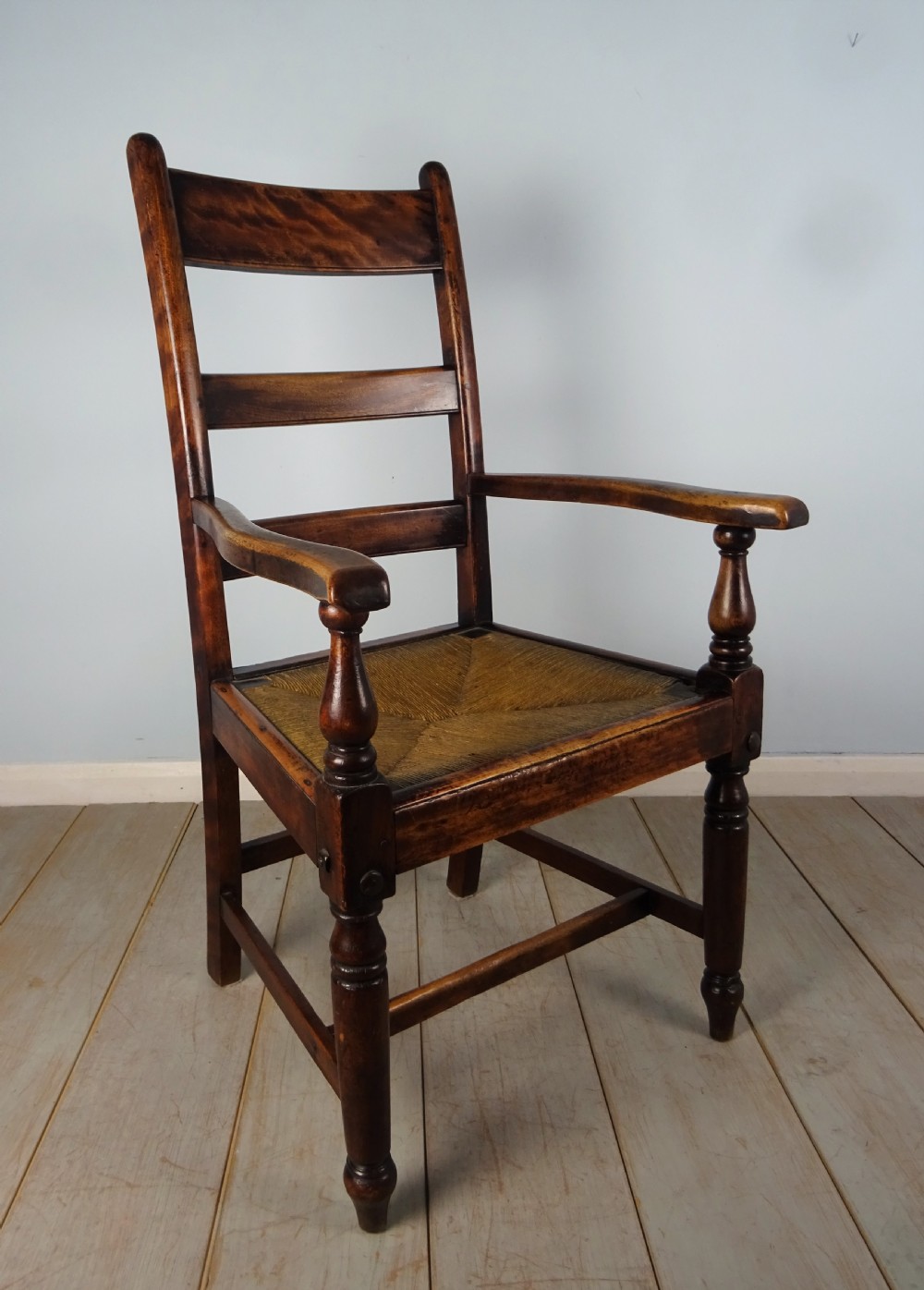 Late C18th Mahogany and Fruitwood Country House Open Armchair