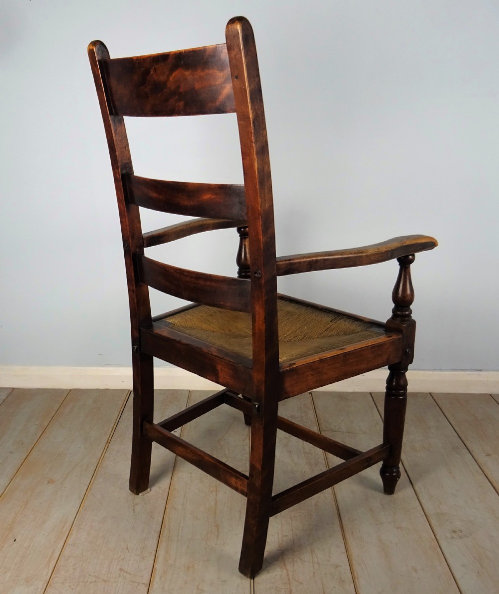 Late C18th Mahogany and Fruitwood Country House Open Armchair View II
