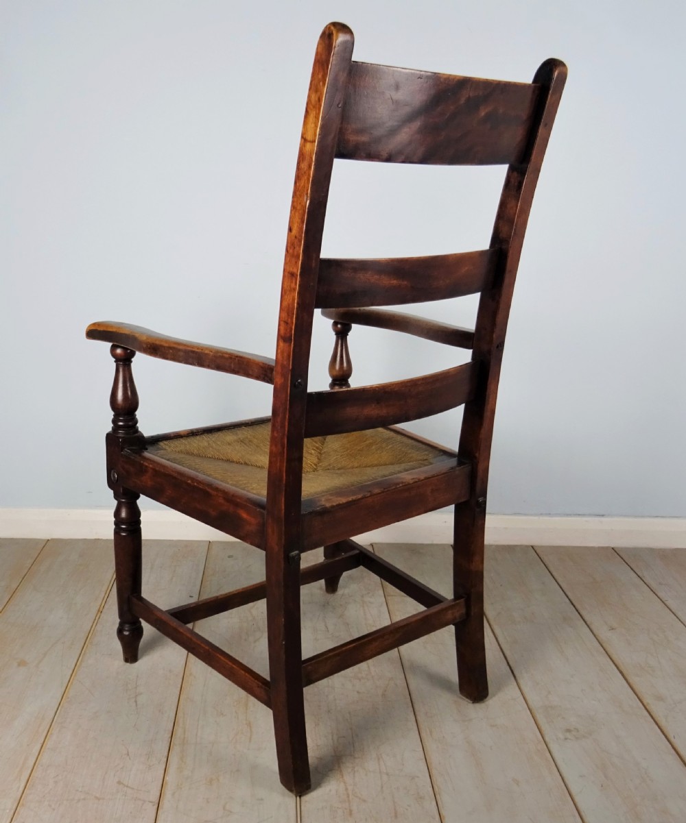 Late C18th Mahogany and Fruitwood Country House Open Armchair View IV