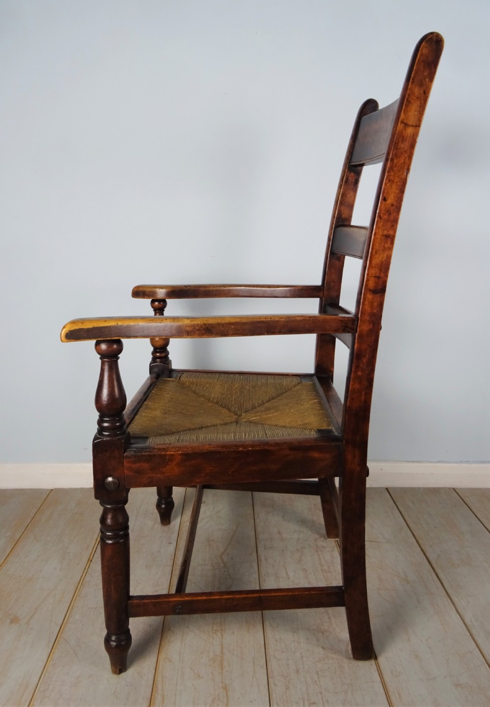 Late C18th Mahogany and Fruitwood Country House Open Armchair View V