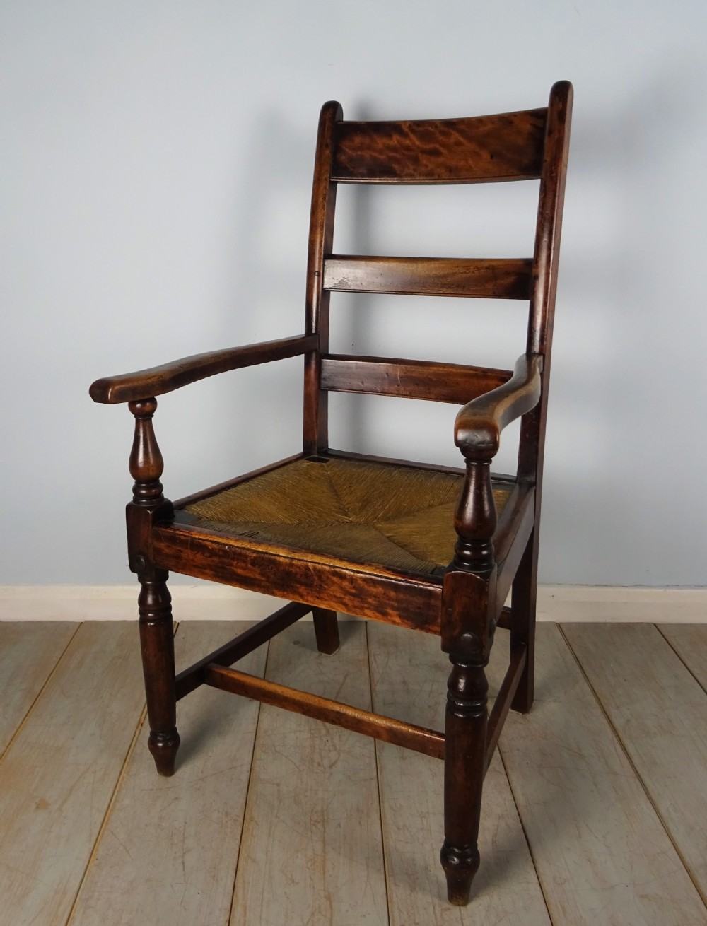 Late C18th Mahogany and Fruitwood Country House Open Armchair View VI