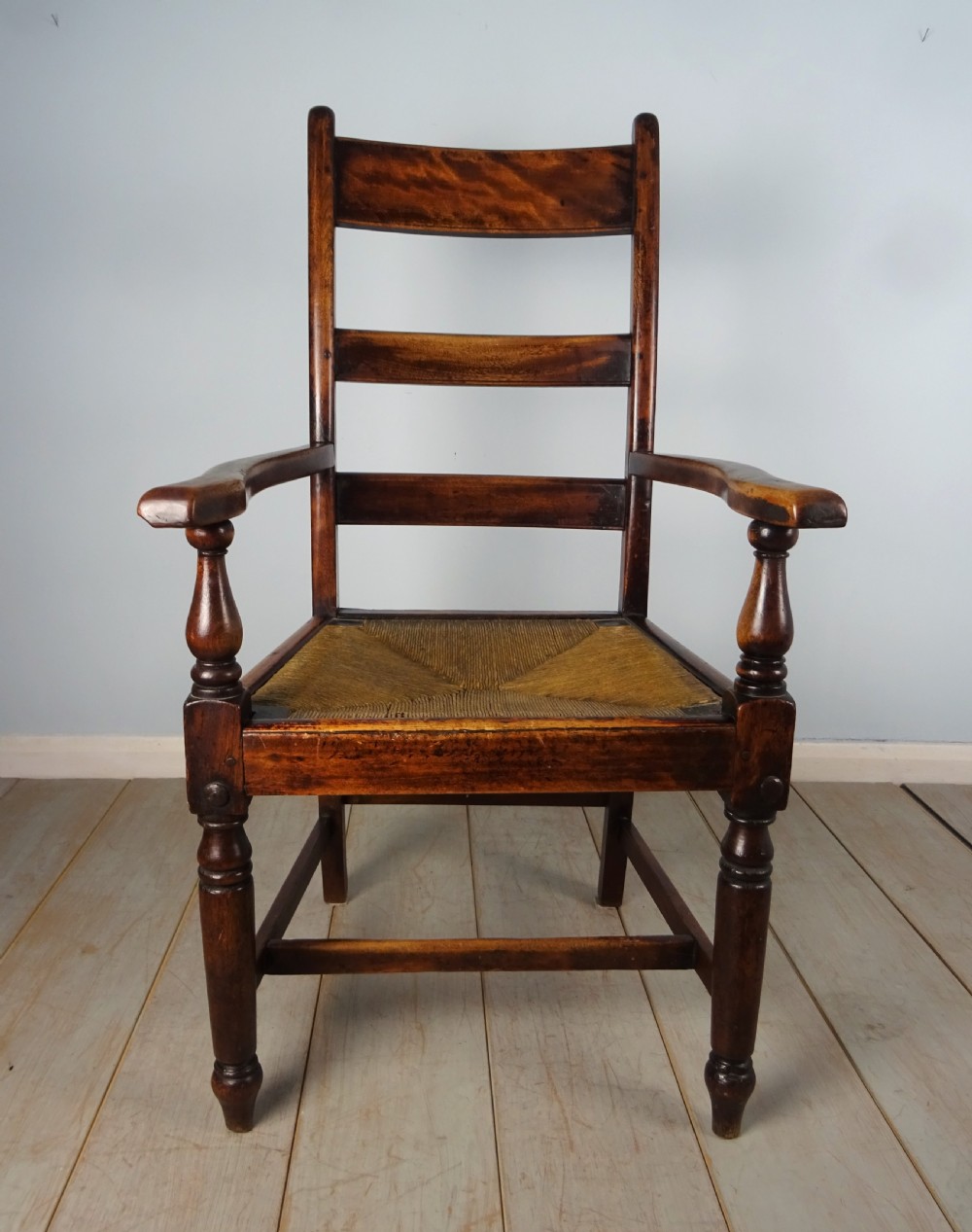 Late C18th Mahogany and Fruitwood Country House Open Armchair View VII