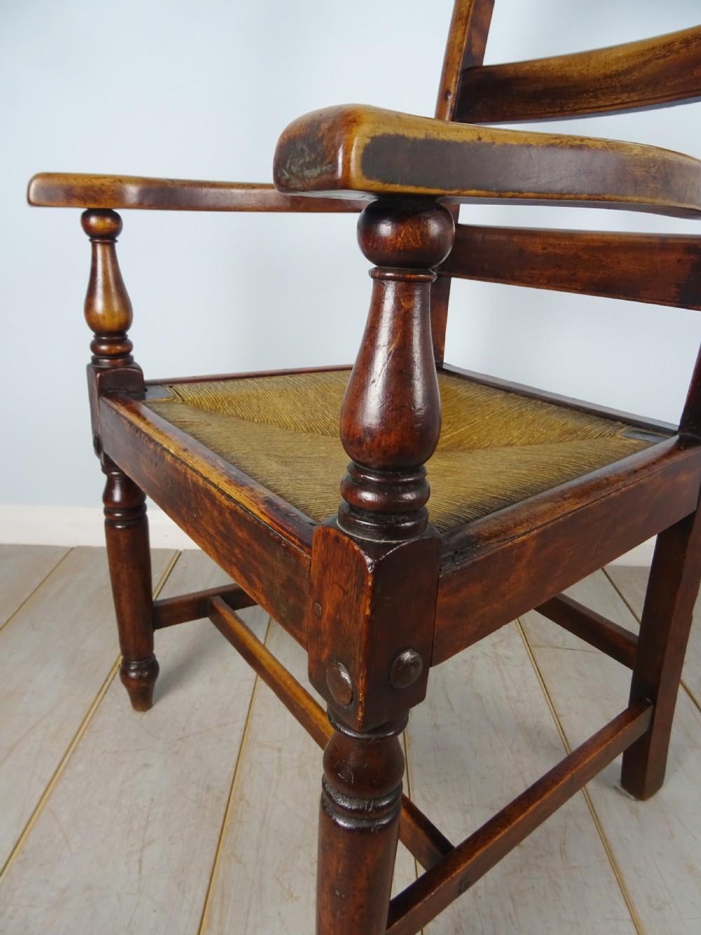 Late C18th Mahogany and Fruitwood Country House Open Armchair View X