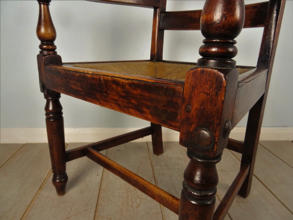Late C18th Mahogany and Fruitwood Country House Open Armchair View XI