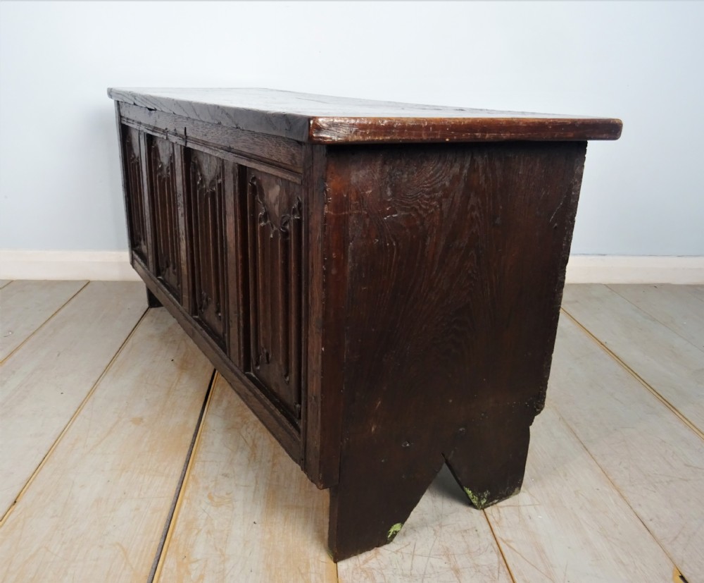 18th Century Small Oak Plank Coffer View X