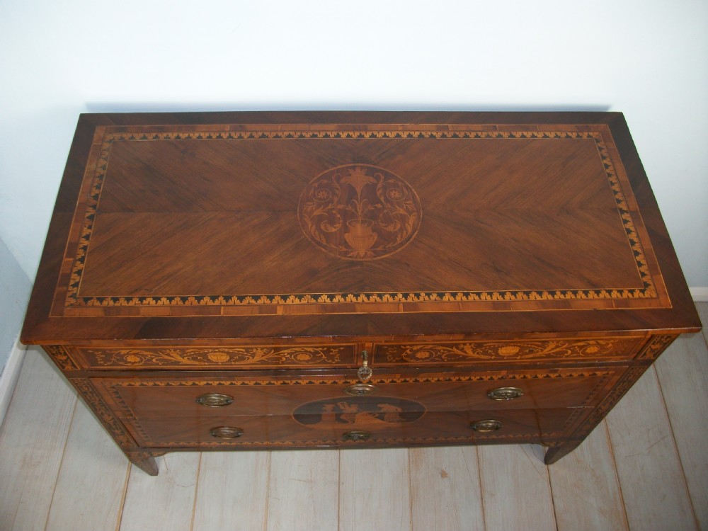 ANTIQUE ITALIAN NEOCLASSICAL COMMODE IN THE MANNER OF MAGGIOLINI View IV