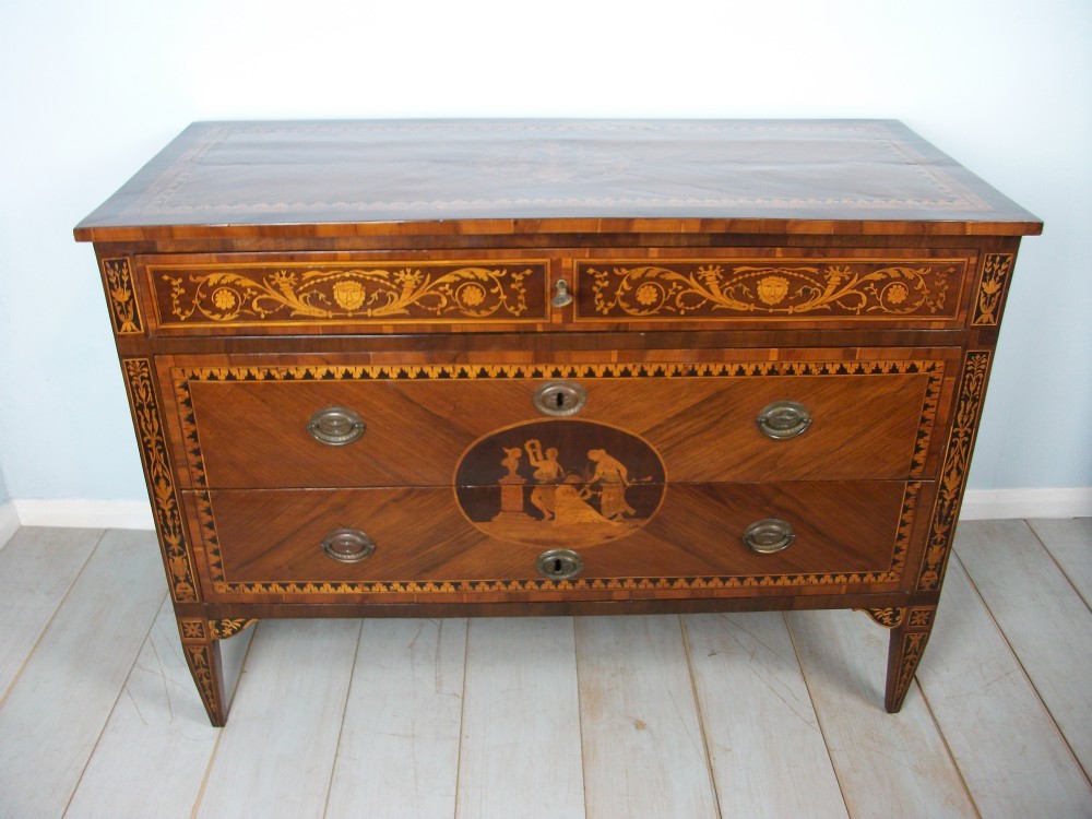 ANTIQUE ITALIAN NEOCLASSICAL COMMODE IN THE MANNER OF MAGGIOLINI View V