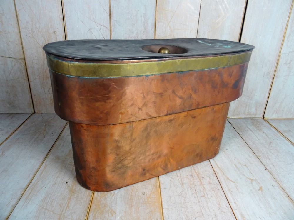 Antique 19th Century Italian Copper Steamer Pot with Lid View IX