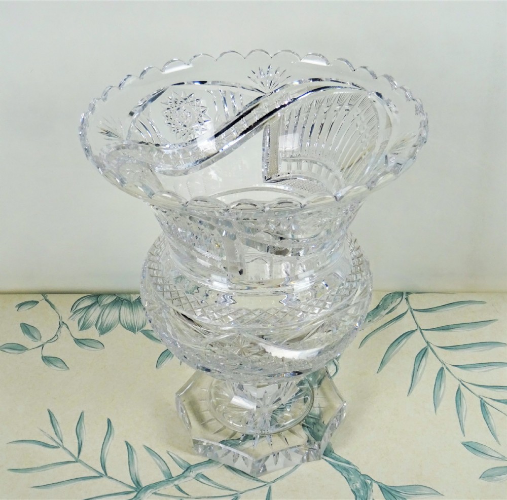 A large cut-glass centre table of campana design View IV