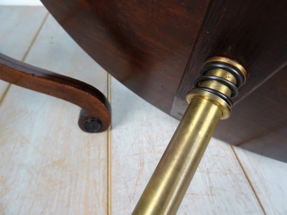 Campaign Mahogany Revolving Tripod Wine Occasional Table View XIII