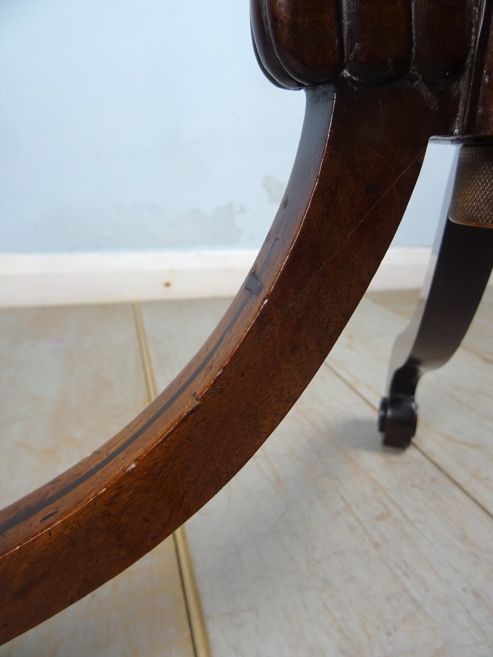 Campaign Mahogany Revolving Tripod Wine Occasional Table View XV