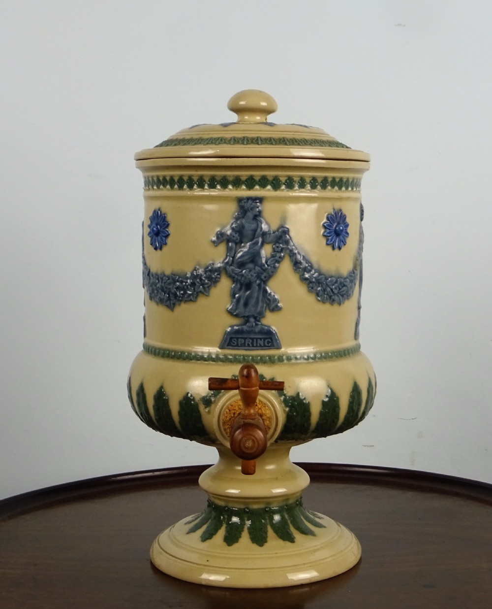 Antique Doulton Lambeth Stoneware spring Water Filter Dispenser.