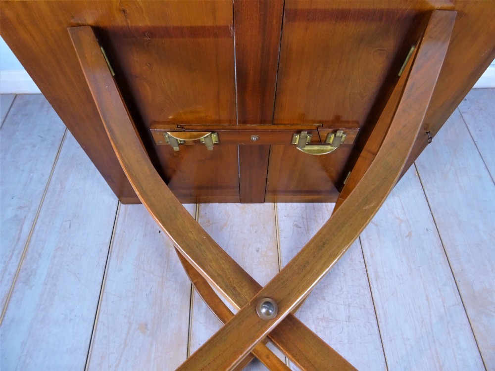 Mahogany Campaign Folding Desk Coaching Table View XIII