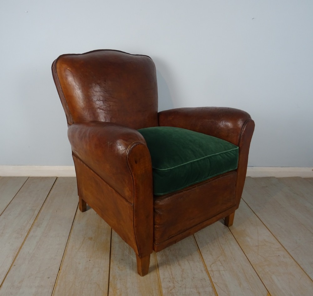 1930’s French Leather Club Chair