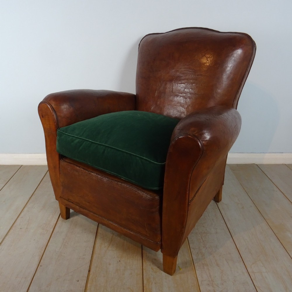 1930’s French Leather Club Chair View II