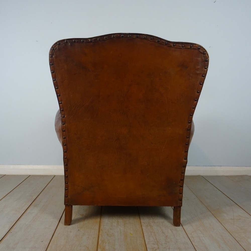 1930’s French Leather Club Chair View IV