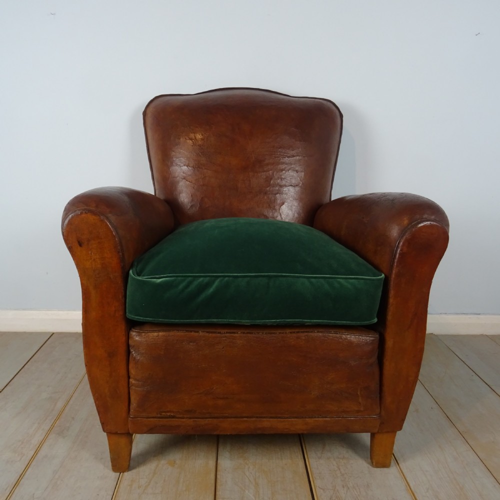 1930’s French Leather Club Chair View VI