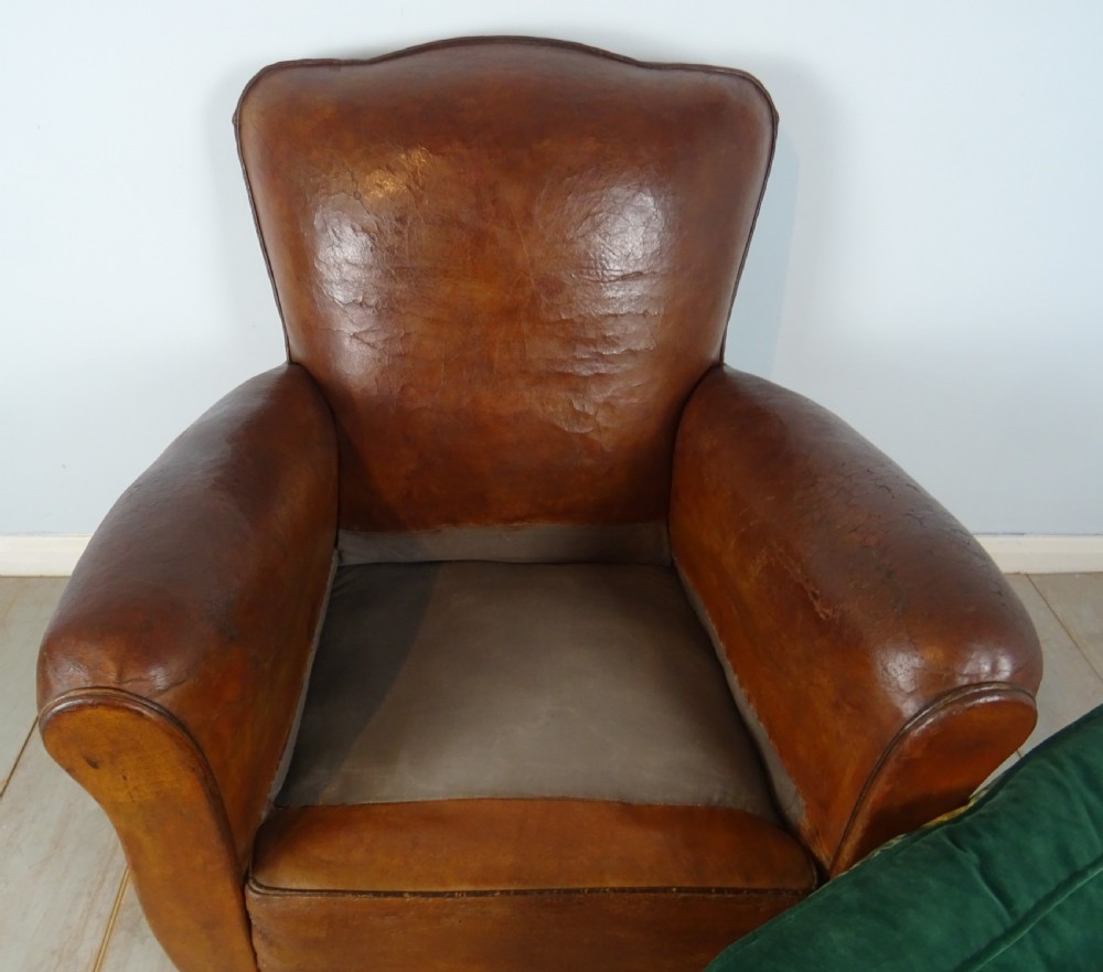 1930’s French Leather Club Chair View X