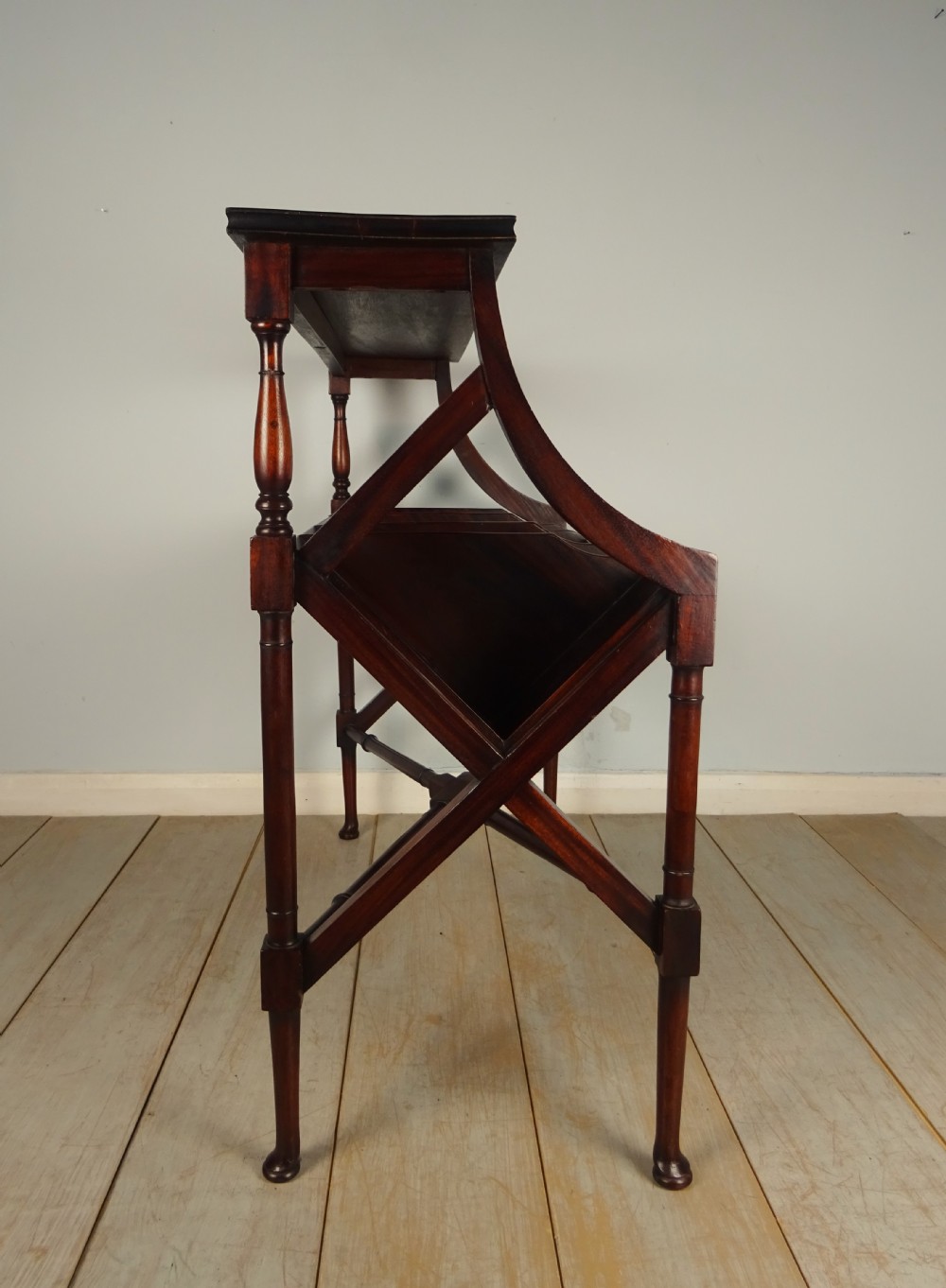 Edwardian Country House Mahogany Library Book Stand View III
