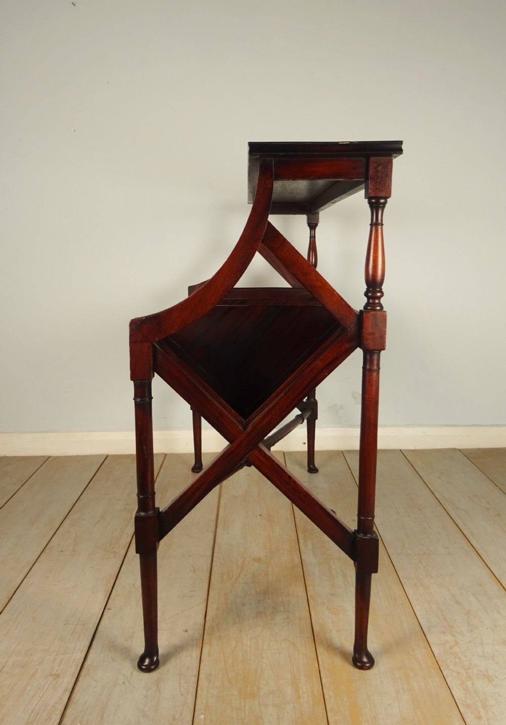 Edwardian Country House Mahogany Library Book Stand View V
