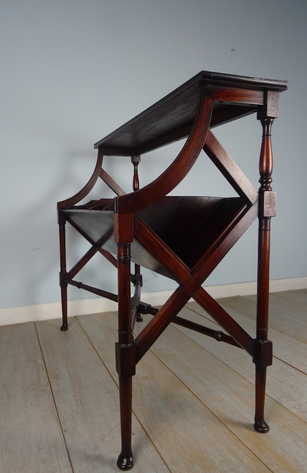 Edwardian Country House Mahogany Library Book Stand View VI