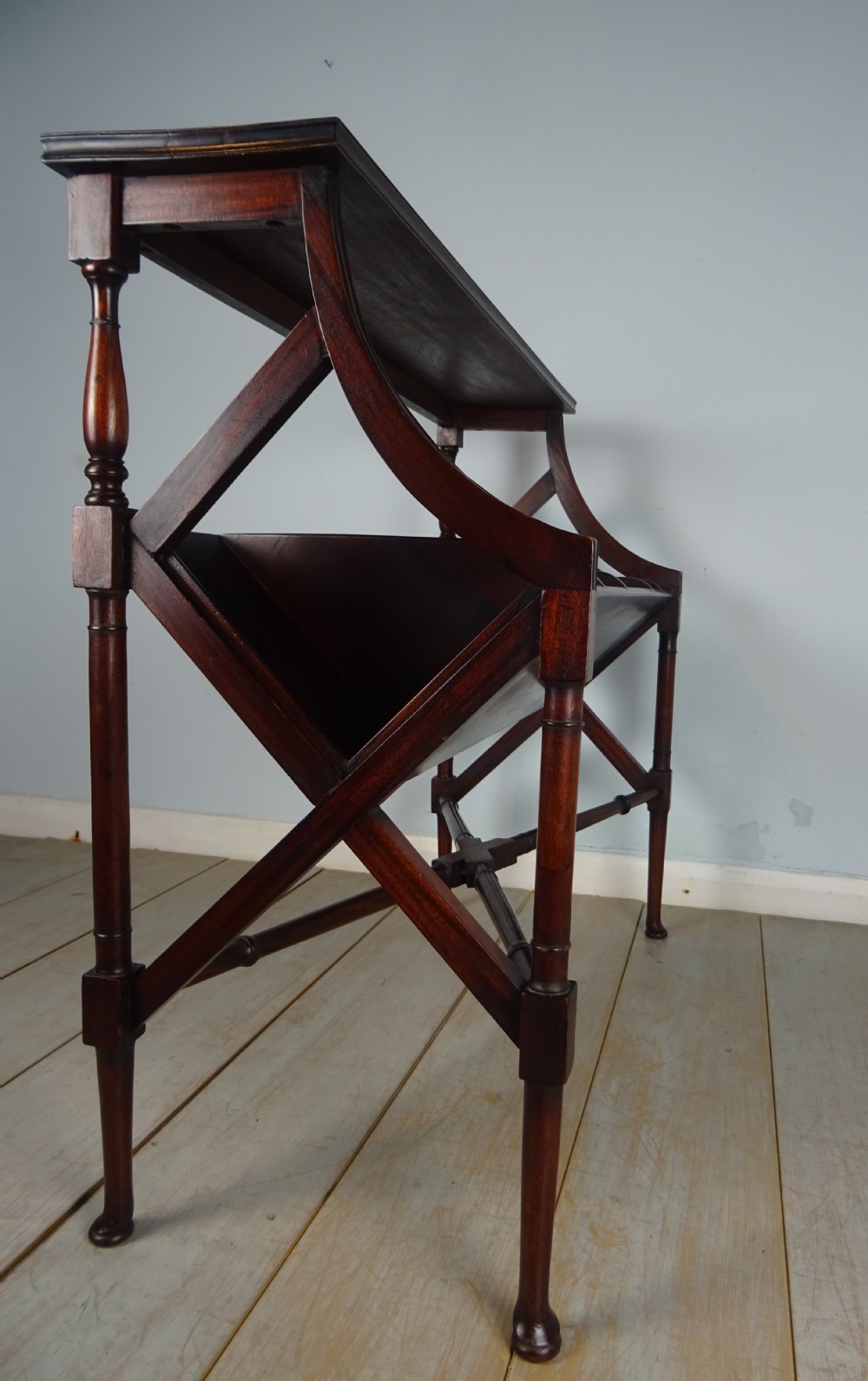 Edwardian Country House Mahogany Library Book Stand View VII