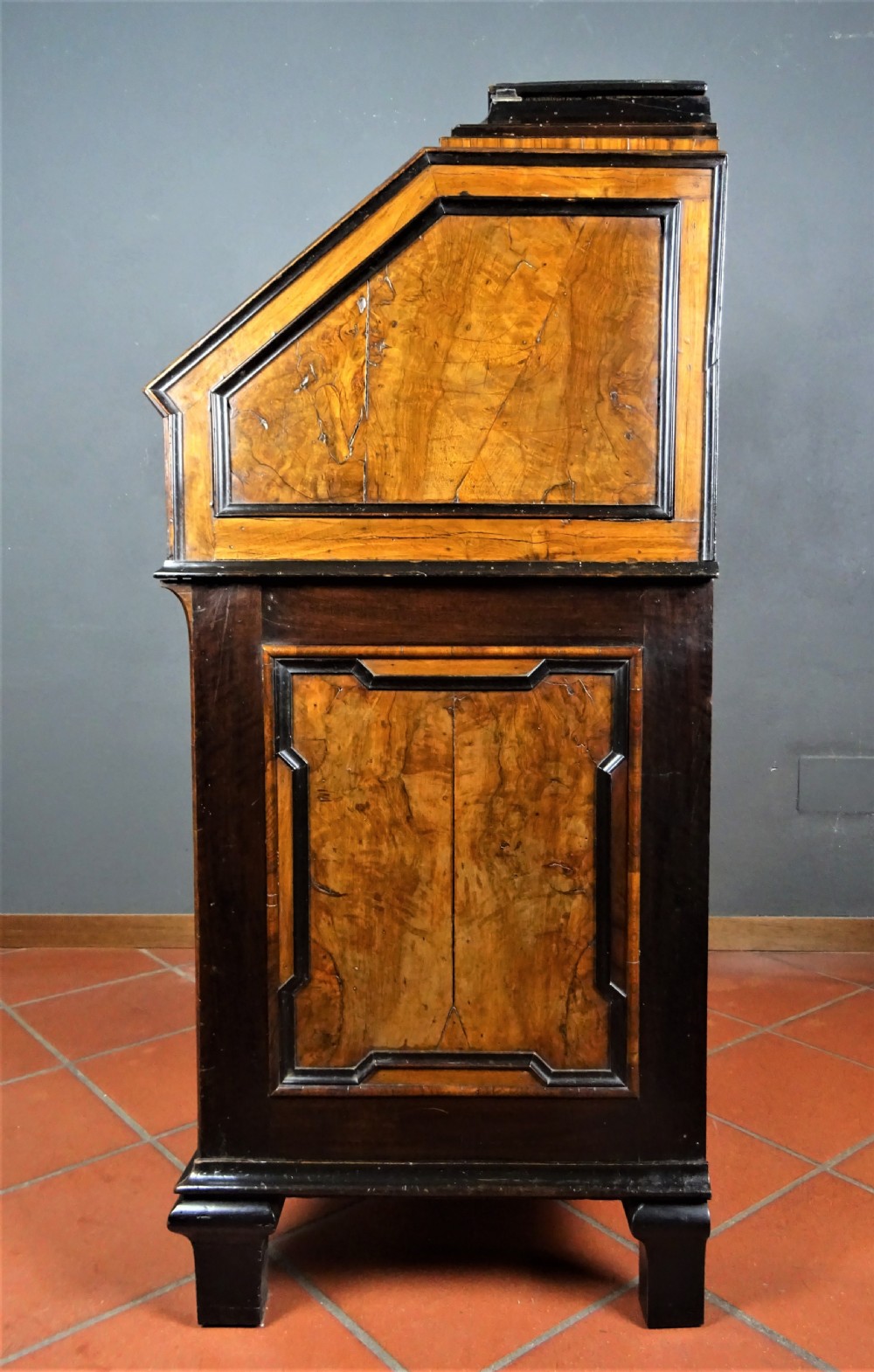 Antique Baroque Italian Lombardy Milanese Bureau View II