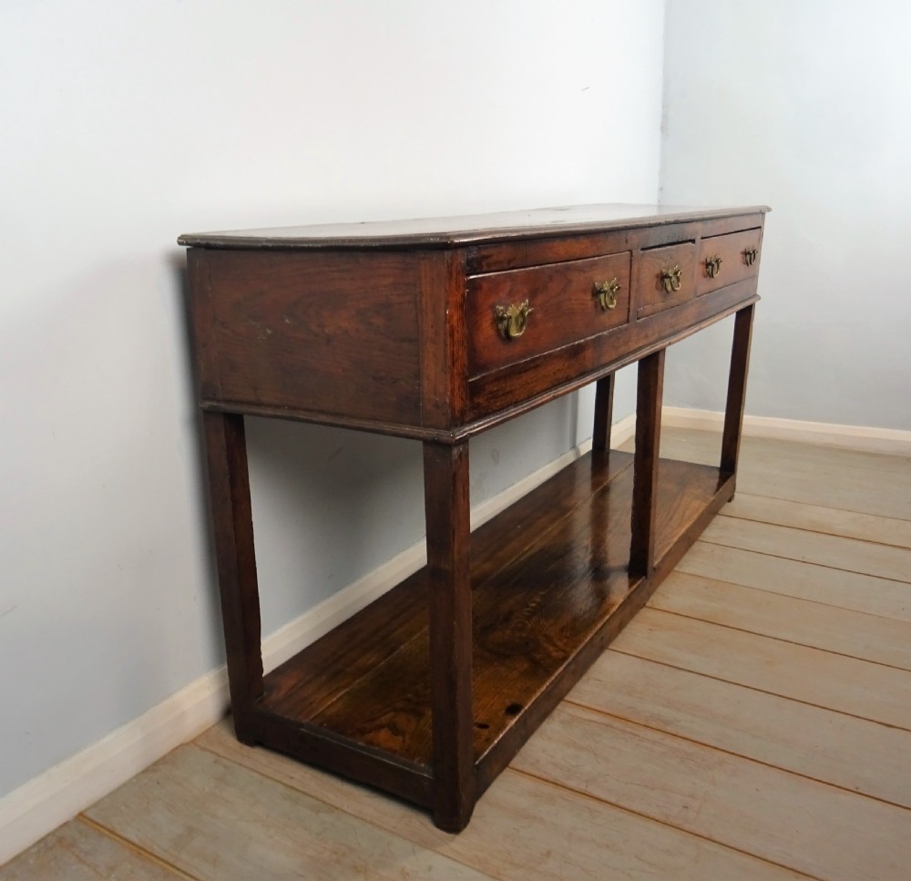 Small Antique Georgian Oak Dresser View IX