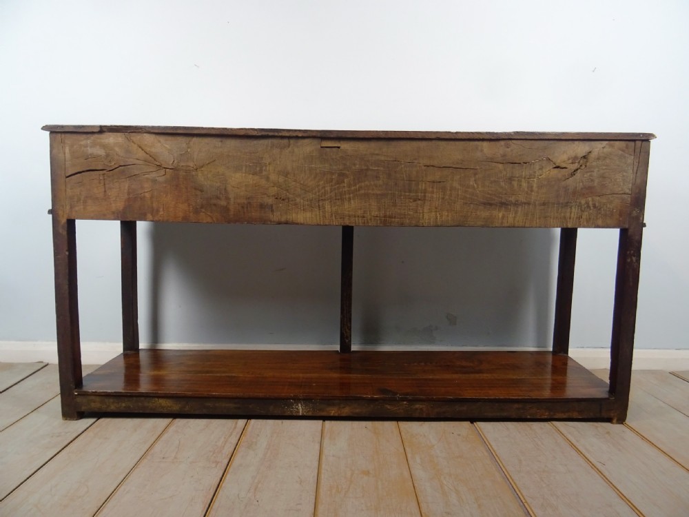 Small Antique Georgian Oak Dresser View X