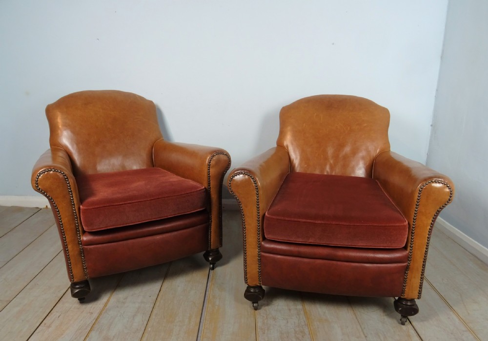 Antique Leather Club Armchair View XI